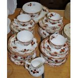 A late Victorian Imari eight-setting porcelain tea set, c.