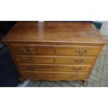 A chest of four long drawers,