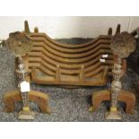 A 19th century fire dog grate