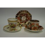 A Crown Derby 2451 pattern teacup & saucer,
