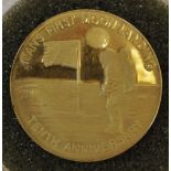 An American 10K gold Mans First Moon Landing tenth anniversary medallion 2.