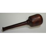 A 19th century fruitwood mallet.