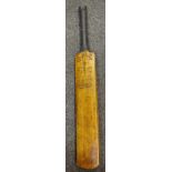 A Stuart Surridge & Co cricket bat stamped Peter May,patented, Surrey XI,