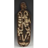 Tribal Art - an Oceanic panel, probably a Huon Gulf gope board,