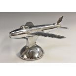A Dunhill chrome novelty table cigarette lighter, as an aeroplane,