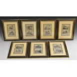 German School (early-mid 19th century), a set of seven,