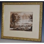 Richard Earldom (1743-1822), after Claude Lorrain (1600-1682), An Italianate Landscape,