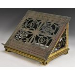 A 19th century Gothic Revival brass table top lectern, in the Pugin taste,