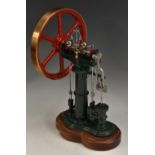 An Exhibition Standard 'scratch-built' model, Benson Vertical Over Crank steam engine,