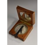 A 19th century French hardwood military compass, by H Morin, Paris, 6.