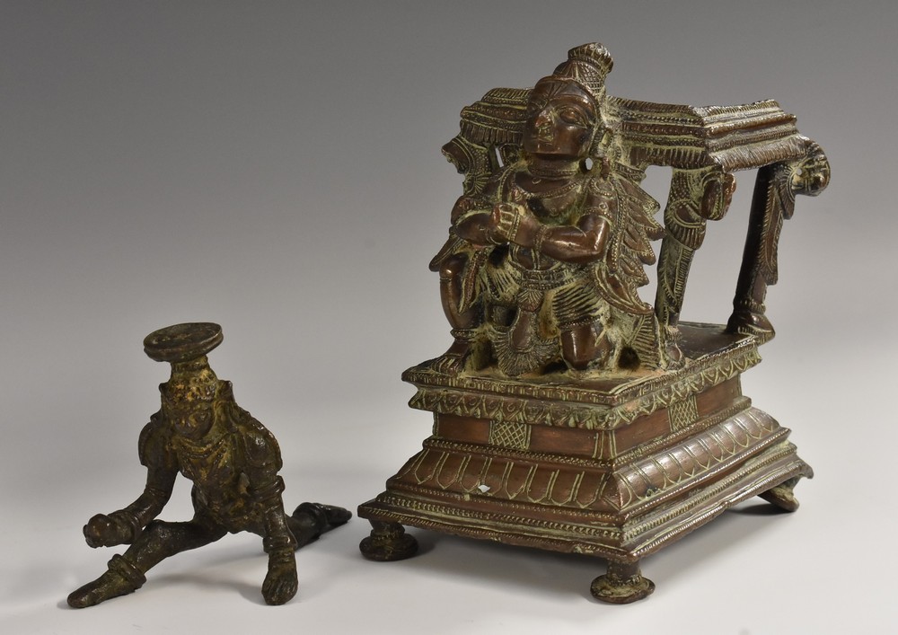 A 19th century Indian bronze domestic shrine, 11.