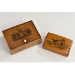 A 19th century sycamore rectangular snuff box,