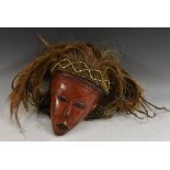 Tribal Art - an African mask, probably Chokwe, Congo region,