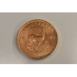 A 1974 Krugerrand gold coin,