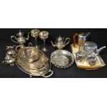 Metalware - four piece plated tea service; Picquot ware four piece tea service,