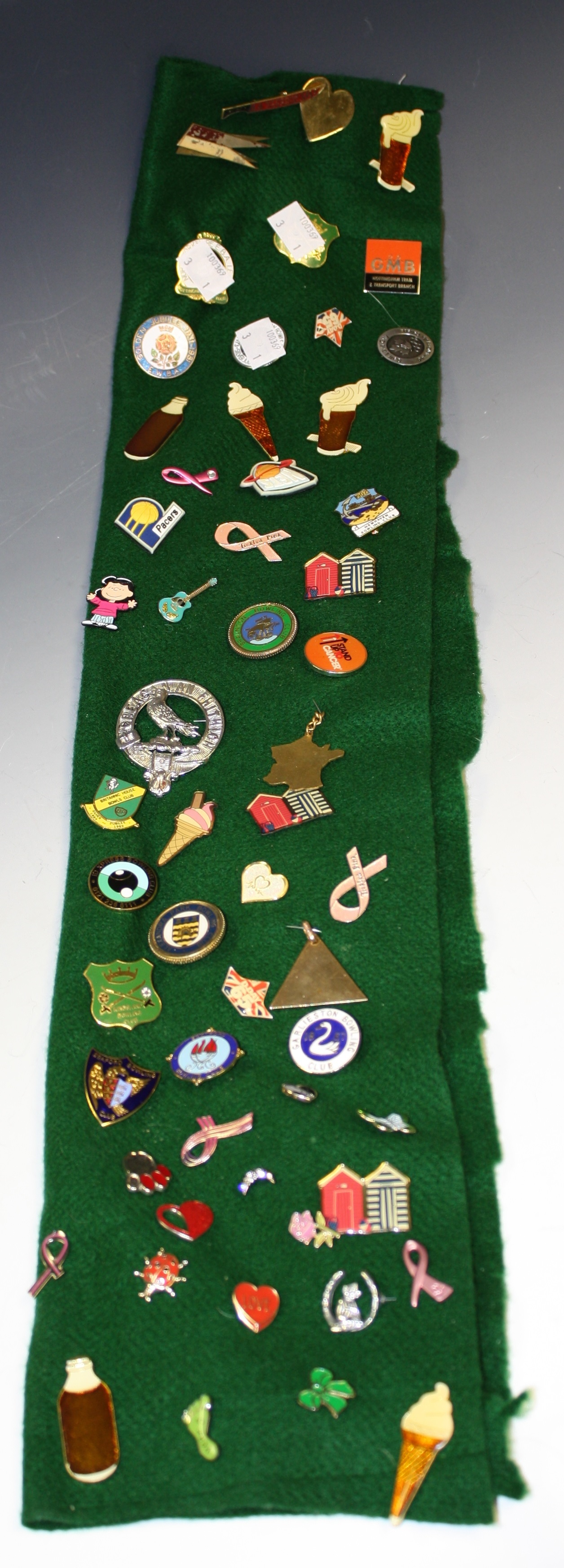 Badges - enamel and other badges, including bowling clubs, military, novelty,