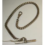 A white metal Albert chain,