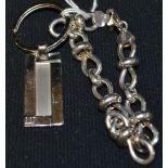 A 925 silver Dunhill keyring; a similar bracelet,