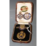 Badges - enamel, including Royal Engineers, Army Ordnance Corps, Ypres, Royal British Legion,