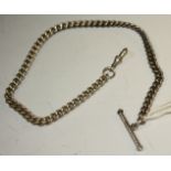 A white metal Albert chain,