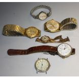 Watches - a vintage retro Medana lever 17 jewel manual wind wristwatch; others, Avia De Lux,