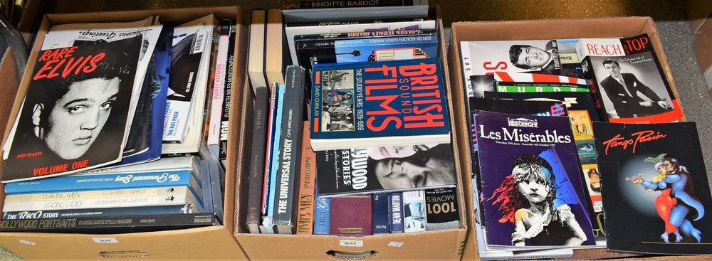 Books - film, music and media interest including Frank Sinatra, Elvis Presley, MGM movies,