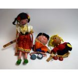 Pellham Puppets - Jumpettes Florence, white collar, blue blouse, orange skirt; another, Girl,