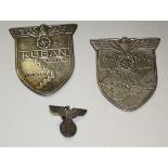 A pair German metal shields 1941-2 and 1943;