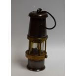 An early 20th century Wolf Safety Lamp Co, Wm Maurice Ltd, Sheffield, Baby Wolf miner's lamp no.