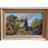 Norwich School (19th century) Crooked Cottage unsigned, oil on board, 9cm x 14.