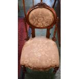 A 19th century mahogany salon side chair, of low proportions,