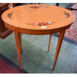 A Sheraton Revival satinwood occasional table,