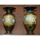 A pair of Royal Doulton stoneware flared baluster vases,