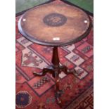 A 19th century walnut, mahogany and marquetry wine/occasional table,