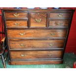 A late 19th/early 20th century mahogany chest,