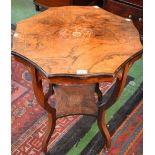 An Edwardian rosewood and marquetry occasional table,