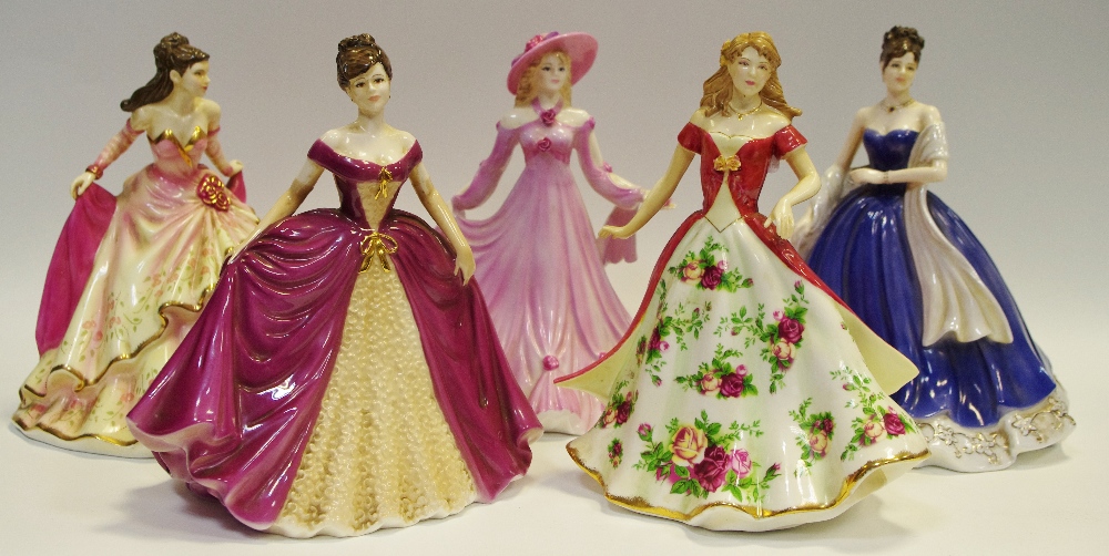 Coalport figures including The Gem Collection 'Sapphire' limited edition 645/1500,