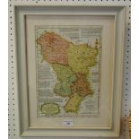 A 19th century map, Derbyshire,