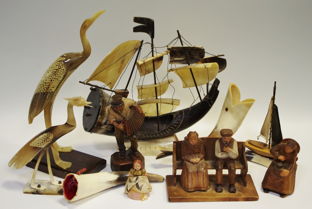 Boxes and Objects - a horn sailing boat,