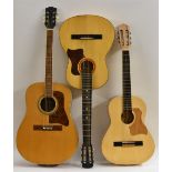 An interesting Soviet Period 7 string acoustic guitar; a 'Grandesa' six string acoustic guitar;