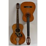 A mid 20th century six string Spanish Classical guitar by Alfredo Albertini,