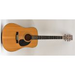 A Tanglewood TW28SN model, six string, acoustic guitar, spruce soundboard, mahogany sides and back.