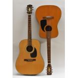 A Terada FW-941 acoustic guitar, total length of guitar 104cm; another Terada acoustic guitar,
