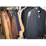 Textiles - ladies formal trouser suits, single breasted, linen, wool, pinstripe, etc,