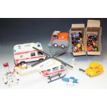 Toys - Playmobil - Air Rescue helicopter ambulance, road ambulance, figures,