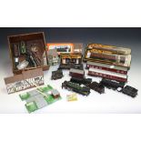 Model Railway - Triang, Hornby, Lima, Mainline, etc, including OO gauge 4-4-0 locomotive and tender,