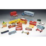 Die-Cast Vehicles - a Dinky Toys 582 Pullmore car transporter and ramp; a 261 Telephone Service van;
