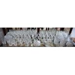 Glassware - a set of ten Stuart Crystal wine glasses; others, whisky, aperitif,