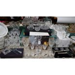 Glassware - a Dartington Dimple whisky decanter and glasses,
