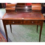 An Edwardian Carlton House type writing desk,